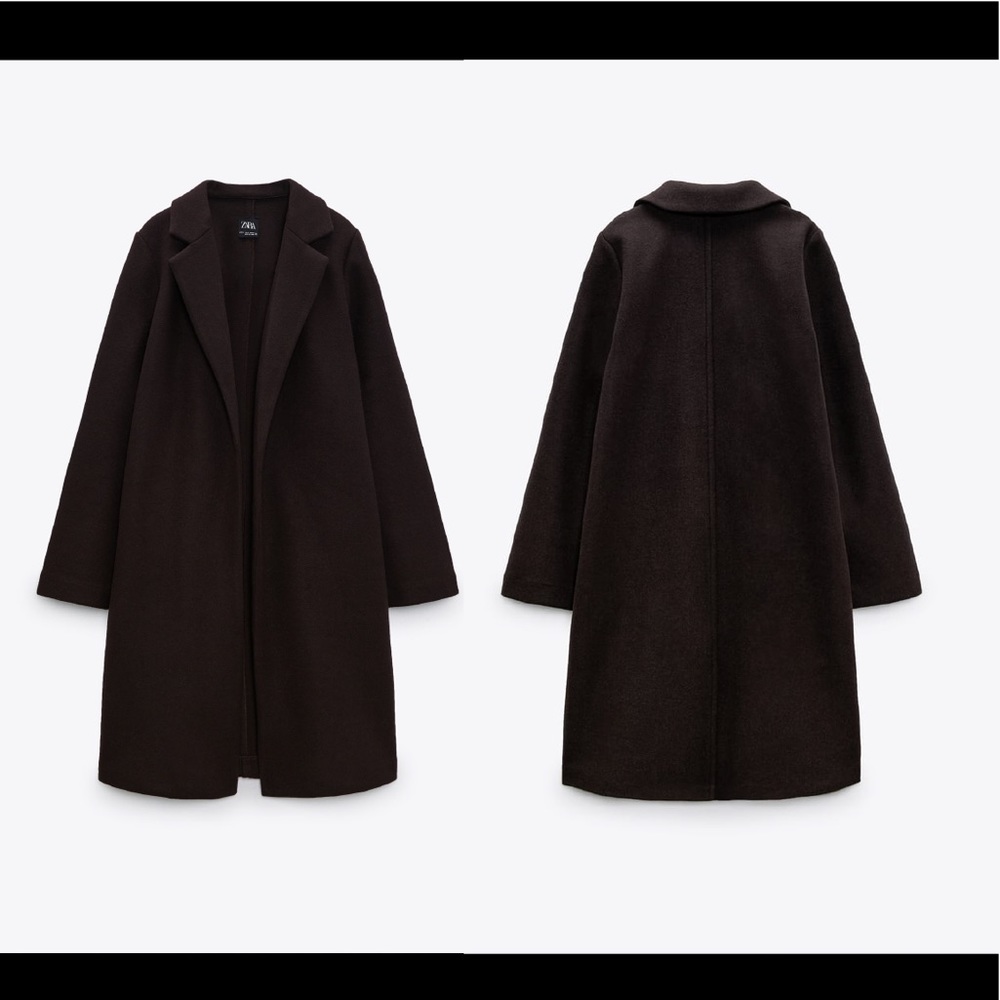 Zara Black Lapel Coat - NWT